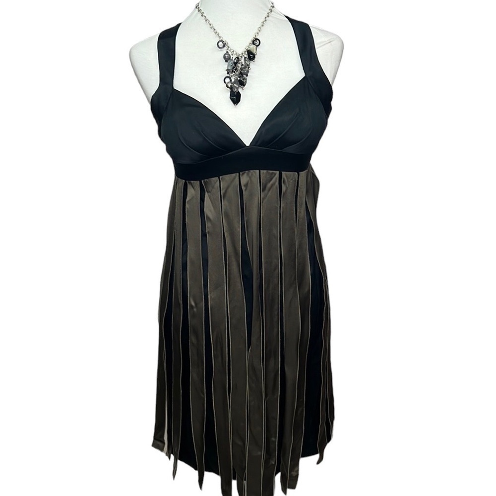 Nicole Miller Silk Fringed Dress